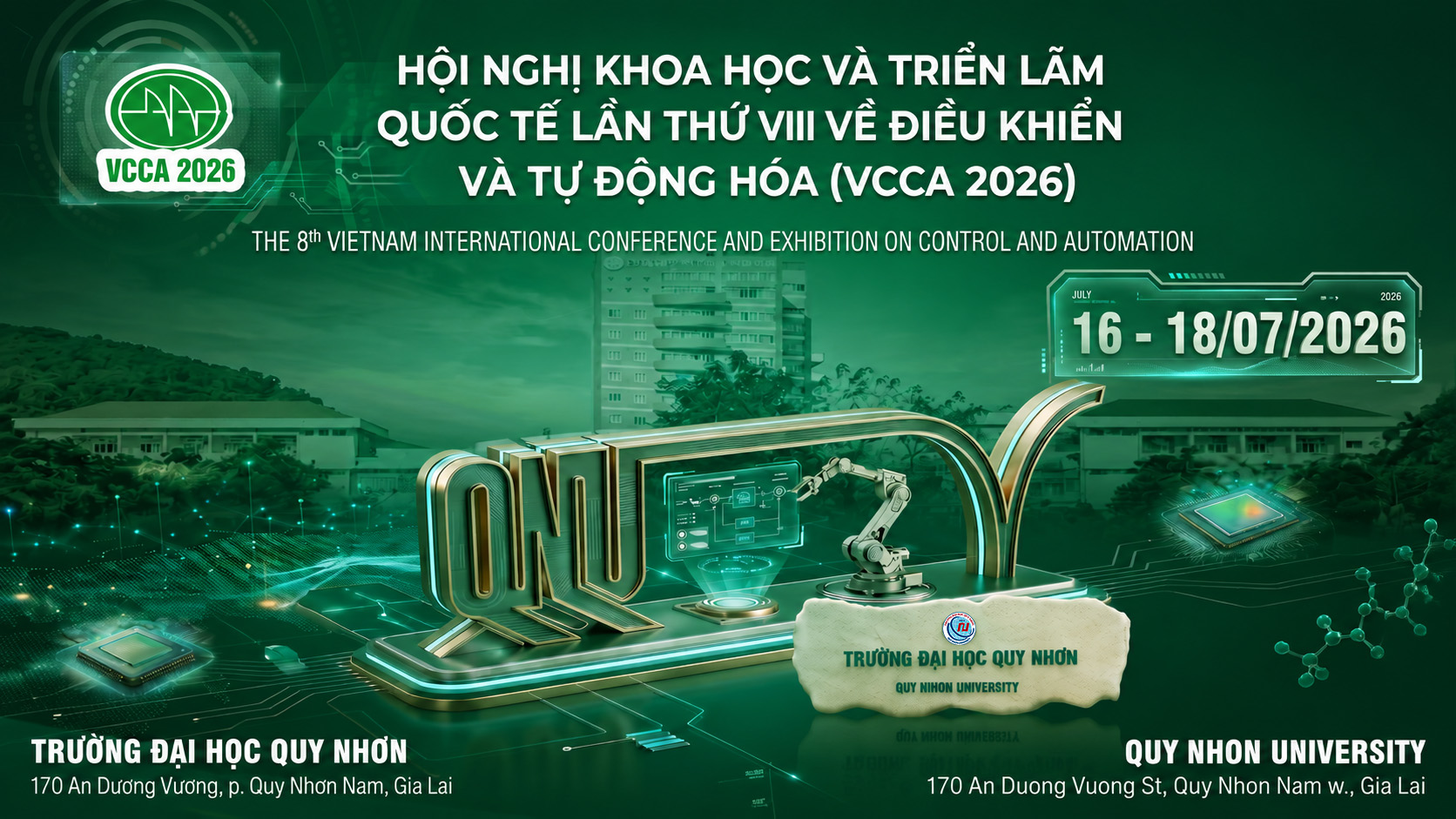 VCCA 2026 tại QNU: Sẵn sàng cho sự kiện về Tự động hóa  quy mô quốc tế